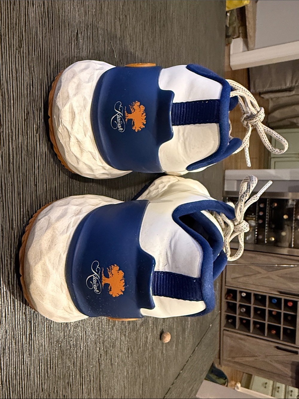Kiawah logo G/FORE White and Navy Men's Athletic Golf Shoes